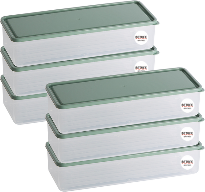 비트리 휘어지는 냉동실 정리용기 시즌2 2100ml 그린, 1개입, 6개