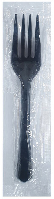 생활을그리다 개별포장 일회용 포크 16cm 블랙, 1개입, 300개