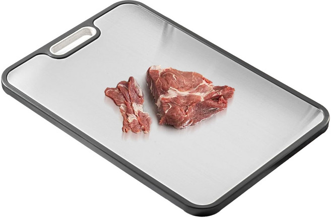 블룸홈 다용도 양면 스텐 도마, 그레이, 1개