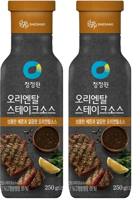 청정원 오리엔탈 스테이크소스, 250g, 2개