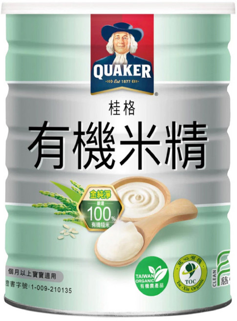 QUAKER 桂格 有機米精 4個月以上適用, 300g, 1罐