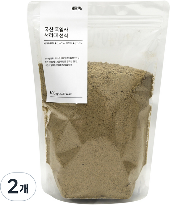태광선식 국산 흑임자 서리태 선식, 500g, 2개