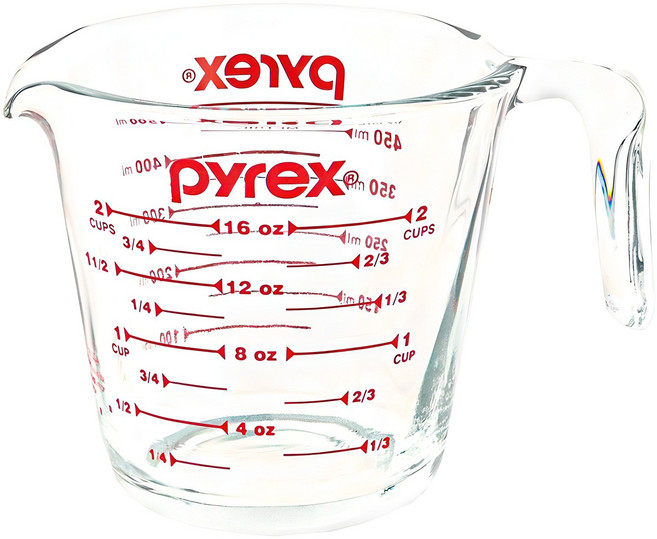 파이렉스 내열강화유리 계량컵, 투명, 500ml, 1개