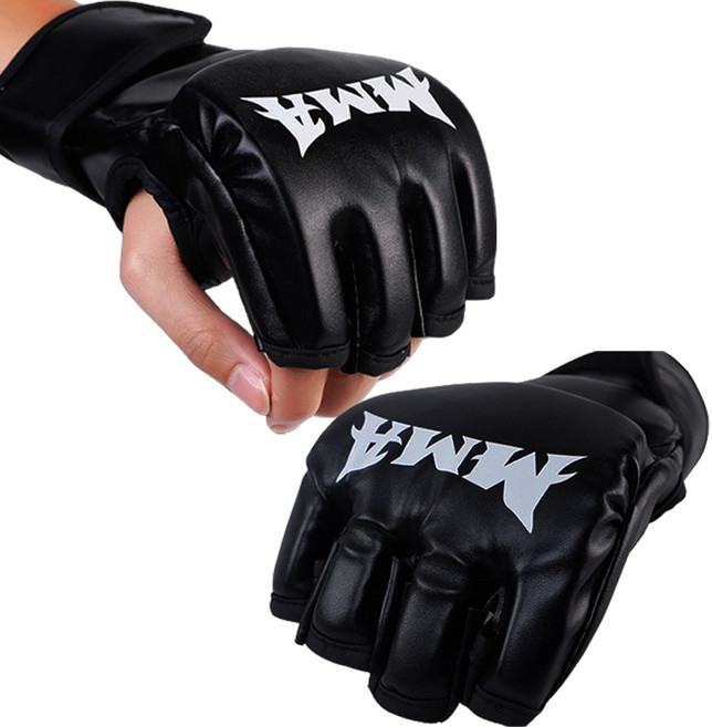 한별나라 주짓수 복싱 파이터 트레이닝 스파링 글러브 양손착용, MMA 블랙, 1개