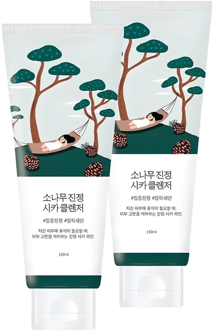 라운드랩 소나무 진정 시카 클렌저, 150ml, 2개 - 쿠팡