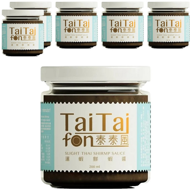 TaiTaifon 泰泰風 暹蝦鮮蝦醬 亞洲風味 潮式泰菜 All in one 方便醬, 200g, 6罐