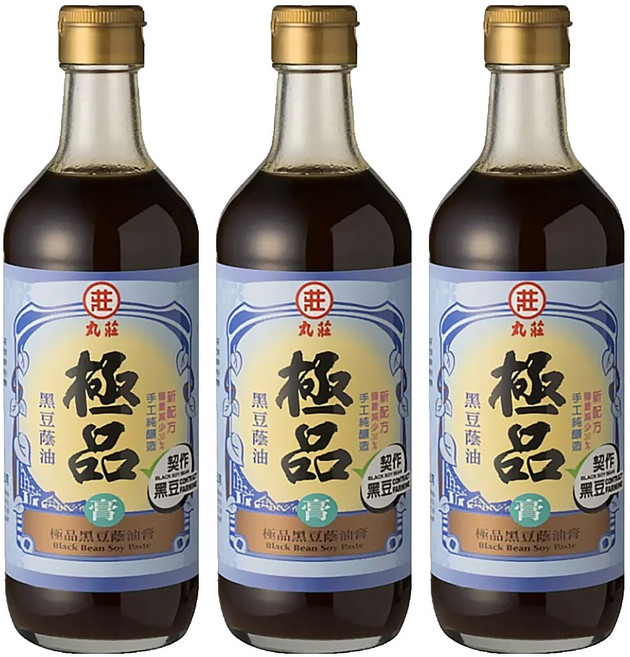 丸莊醬油 黑豆蔭油膏 手工純釀造, 550g, 3瓶