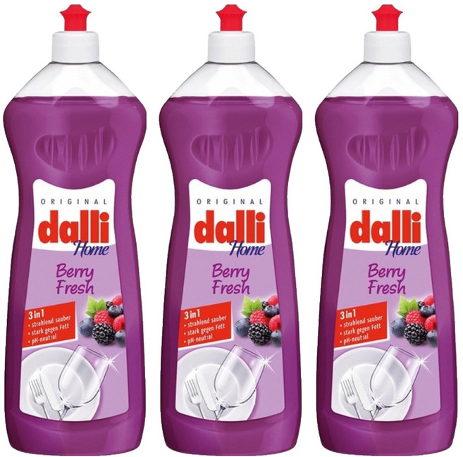 dalli 達麗 全效能3合1洗碗精 莓果花香, 1L, 3瓶