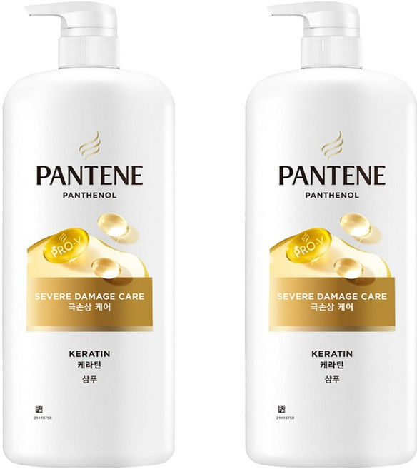 팬틴 극손상케어 샴푸, 1.2L, 2개