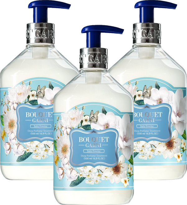 부케가르니 딥 퍼퓸 트리트먼트 베이비파우더, 500ml, 3개