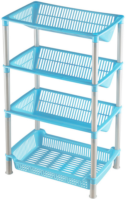 KEYWAY 聯府 新格浴室四層架, 藍色, 1個