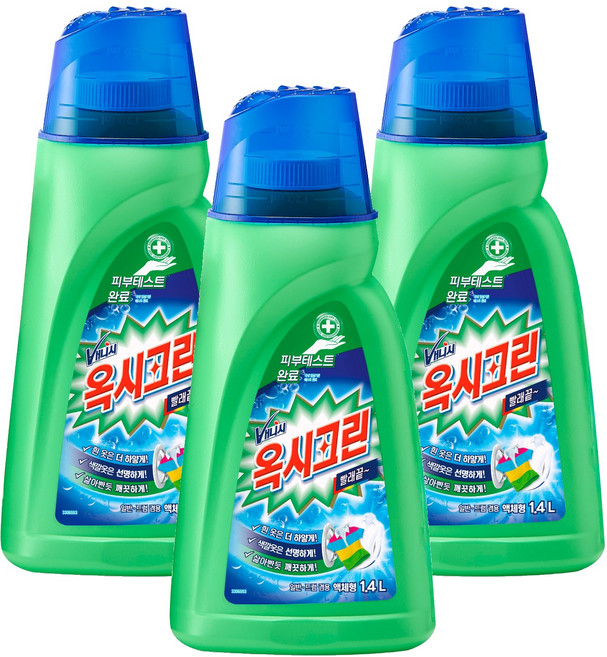 옥시크린 액체형 표백제, 1.4L, 3개