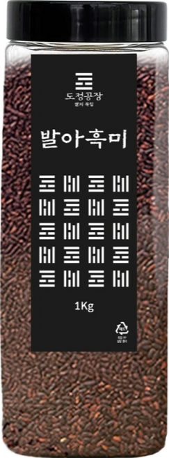 도정공장 발아흑미, 1kg, 1개