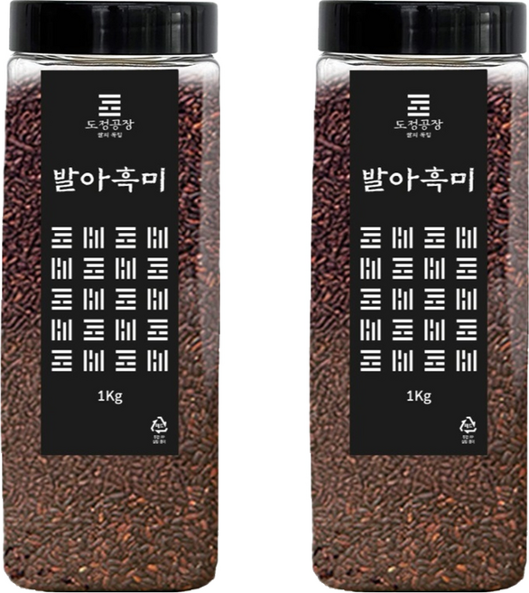 도정공장 발아흑미, 1kg, 2개