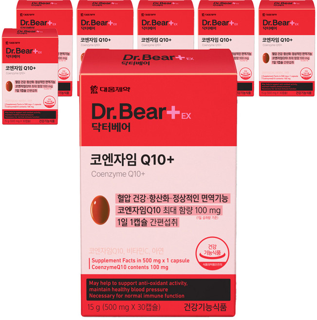 대웅제약 닥터베어EX 코엔자임 Q10+ 15g, 30정, 7개