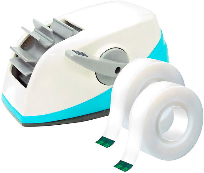 스카치 쓰리엠 원터치 테이프 디스펜서 + 리필 12mm x 11m 2롤, 블루, 1세트