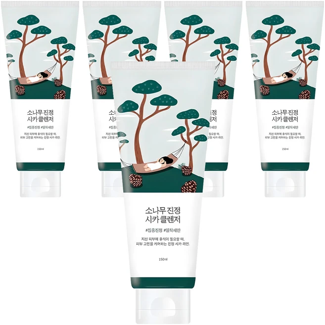 라운드랩 소나무 진정 시카 클렌저, 150ml, 5개 - 쿠팡