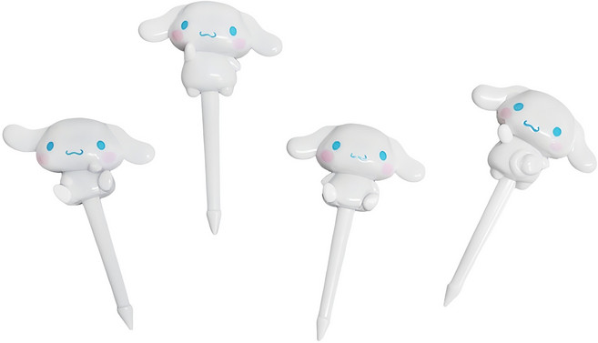 스케이터 시나몬롤 다용도 간식꽂이, 4개입, 1개