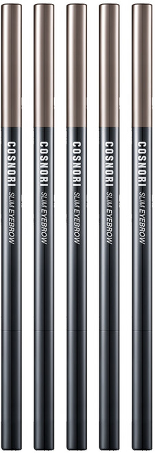 코스노리 슬림 아이브로우 오토 펜슬 0.13g, 03다크초코, 5개