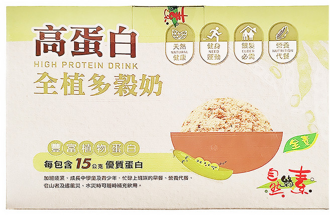 自然緣素 高蛋白多穀植物奶 15包, 525g, 1盒