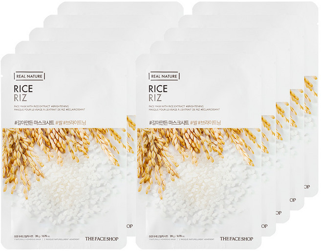 더페이스샵 갈아만든 쌀 마스크시트, 1개입, 10개