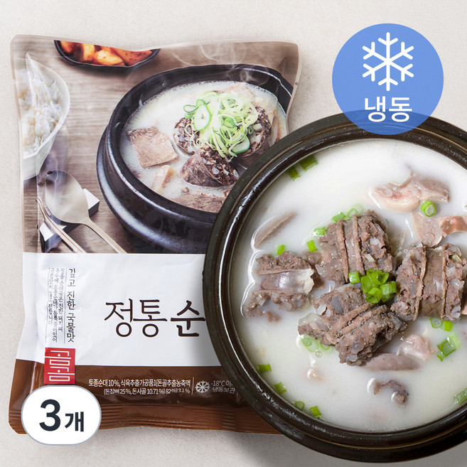 곰곰 정통 순대국(냉동), 600g, 3개