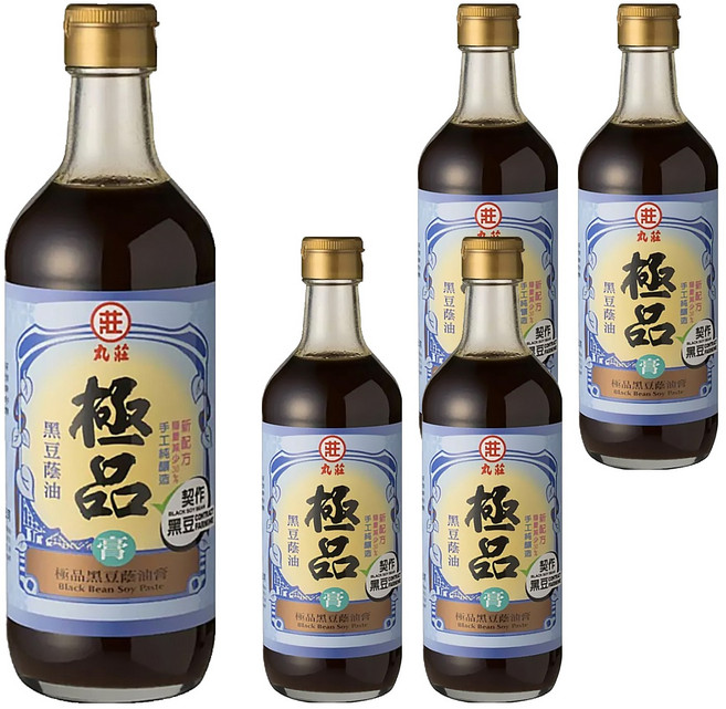 丸莊醬油 極品黑豆蔭油膏, 550g, 5瓶