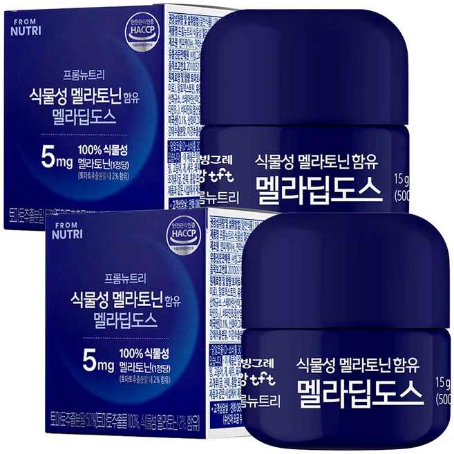 티에프티 프롬뉴트리 식물성 멜라토닌 함유 멜라딥도스 30p, 2개 - 쿠팡
