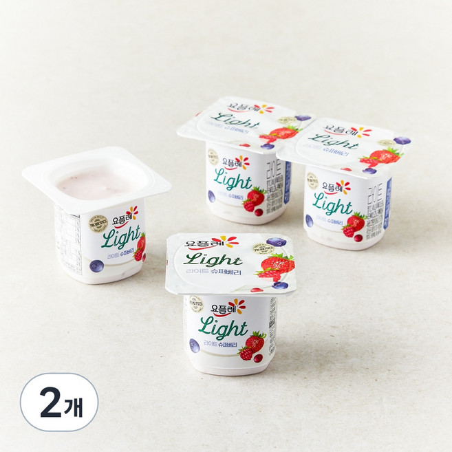 요플레 라이트 슈퍼베리, 80g, 4개입, 2개