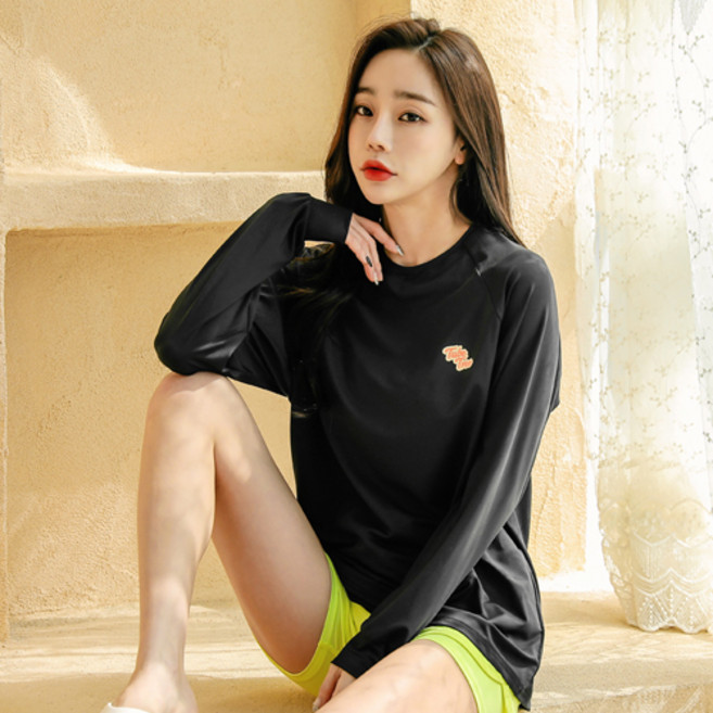 TUBE TREE 女款防磨上衣 B7203, 黑色