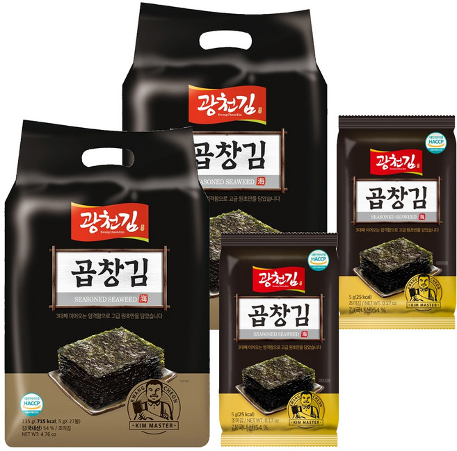 광천김 곱창도시락김, 5g, 54개