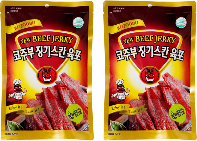 코주부 징기스칸 육포 순한맛, 130g, 2개