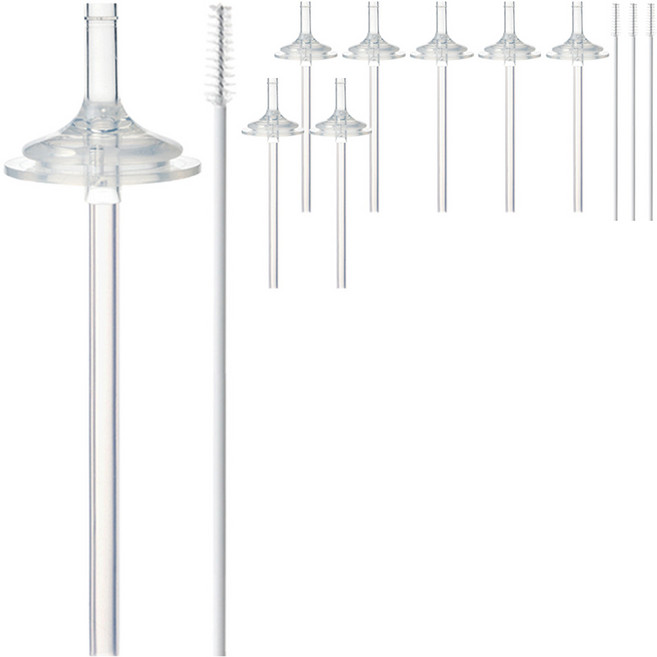 하이비 2단계 간편 젖병빨대 2p + 빨대꼭지2p + 세척솔1P 세트, 4세트
