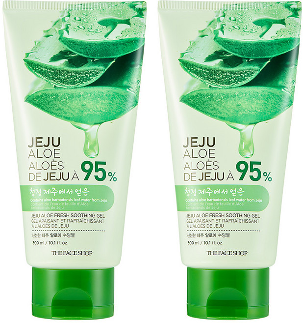 더페이스샵 신선한 제주 알로에 수딩젤, 300g, 300ml, 2개