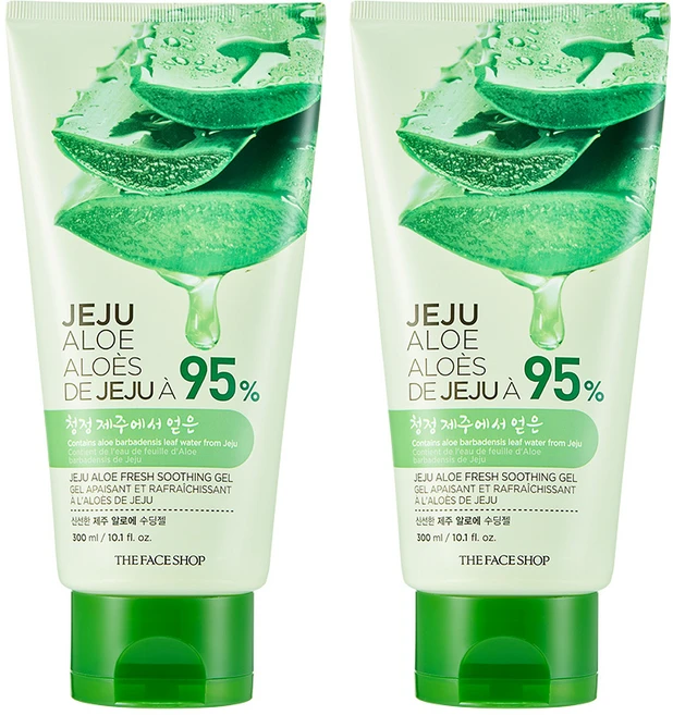 더페이스샵 신선한 제주 알로에 수딩젤, 300ml, 2개 - 쿠팡