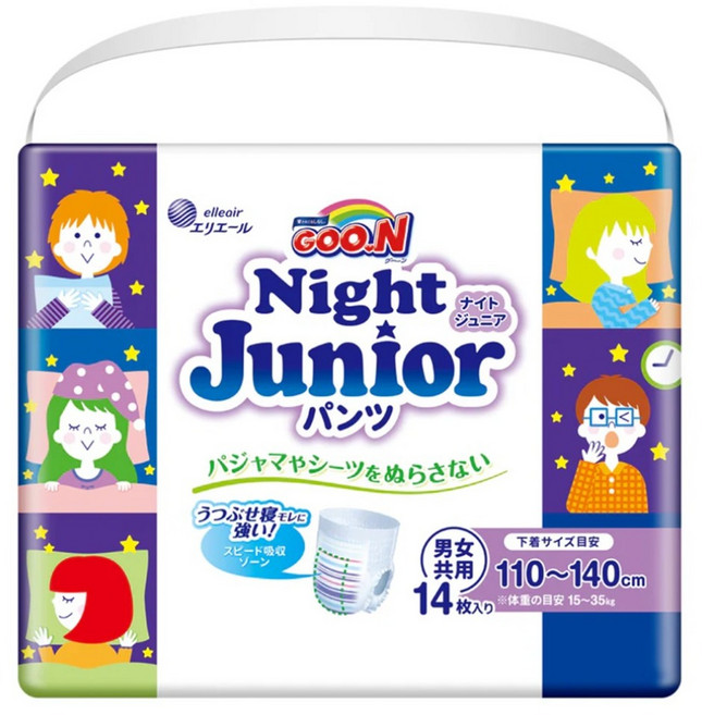 GOO.N 大王 YA晚褲/尿布 15~35kg, Junior, 14片