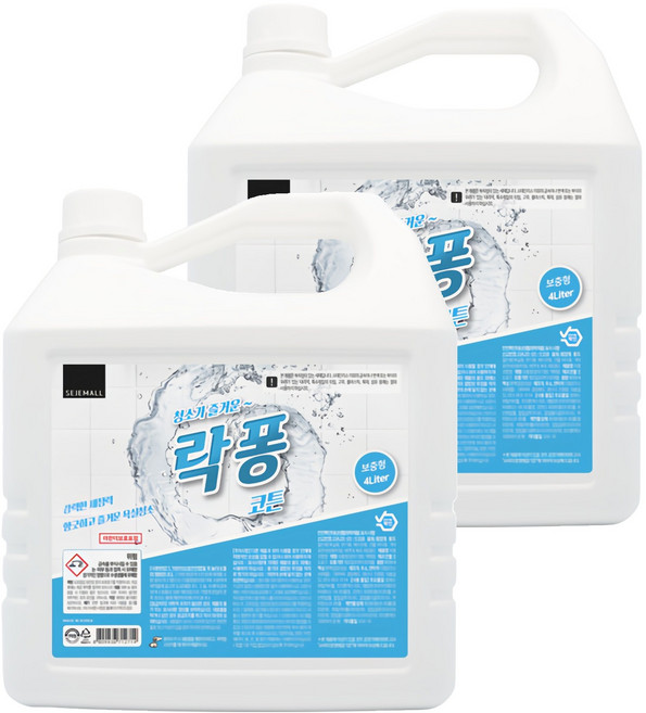 락퐁 욕실 청소세제 코튼향, 4L, 2개