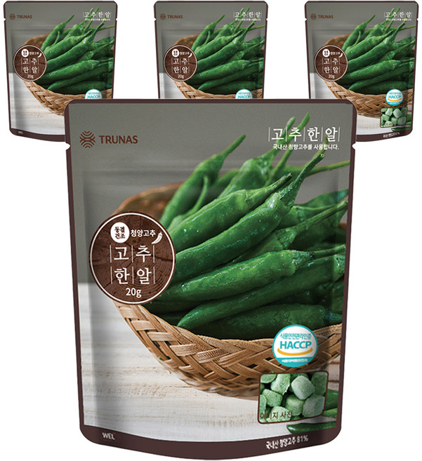 자연한알 간편 양념 고추한알, 20g, 4개