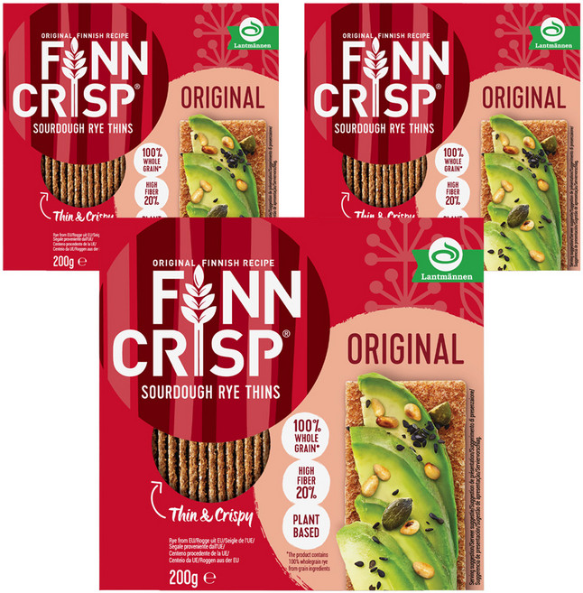 핀크리스프 씬브래드 오리지널 크래커, 200g, 3개