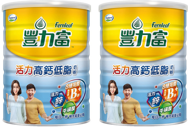 Fernleaf 豐力富 活力高鈣低脂奶粉, 1.5kg, 2罐