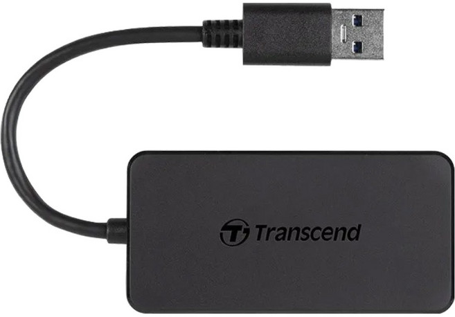 Transcend 創見 HUB2K U3/4 portHUB, 黑色, 1個