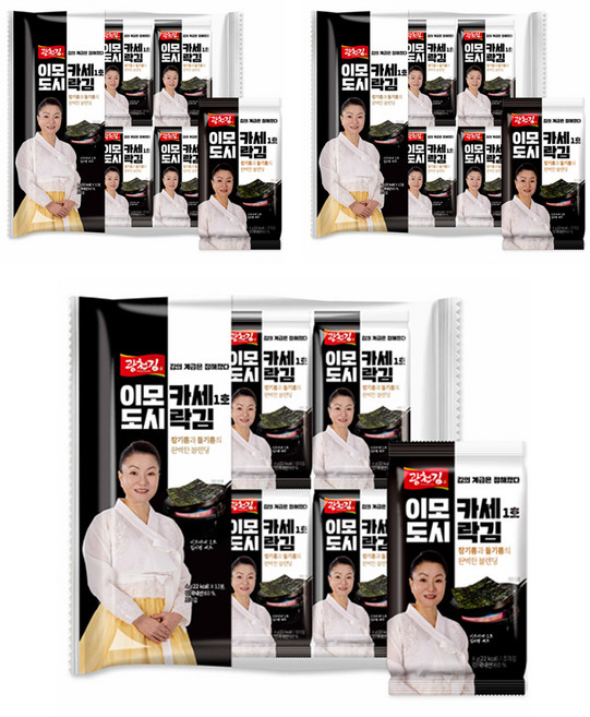 광천김 이모카세 1호 도시락김 12p, 48g, 3개