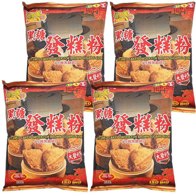 金錢豹 黑糖發糕粉, 1000g, 4包