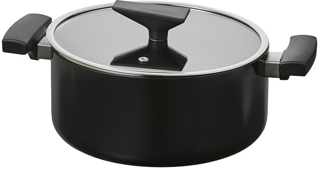 LocknLock 樂扣樂扣 Peak IH 電磁爐湯鍋, 1個, 黑色, 24cm