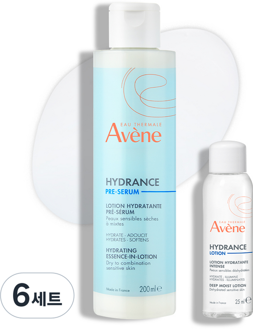 아벤느 이드랑스 온천수 수분 부스팅 에센스 인 로션 200ml + 딥 모이스트 로션 25ml 세트, 6세트