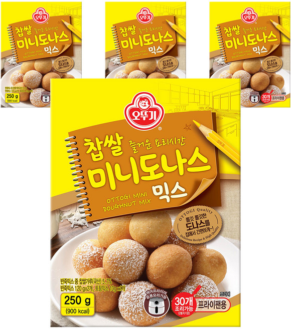 오뚜기 찹쌀 미니도나스 믹스, 250g, 4개