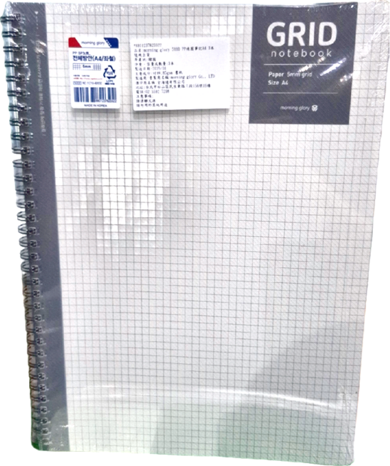 morning glory 5000 PP線圈筆記 A4, 顏色隨機, 1本