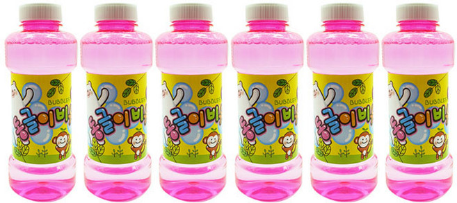 비누방울 리필액 500ml, 혼합색상, 6개