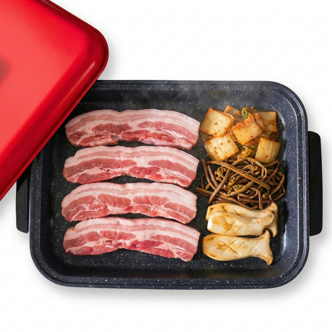 대원가전 가정용 와이드 사각 전기그릴 잔치팬, FU-G23SS