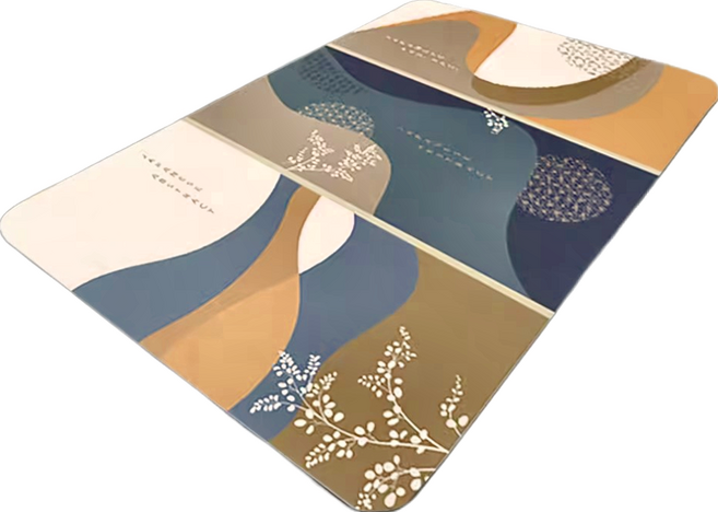 FAmILyLIFE 生活 奈米硅藻土速乾防滑吸水地墊, 和風印象, 2個